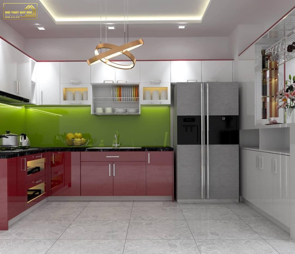 TỦ BẾP NHỰA PICOMAT PHỦ ACRYLIC TBA034